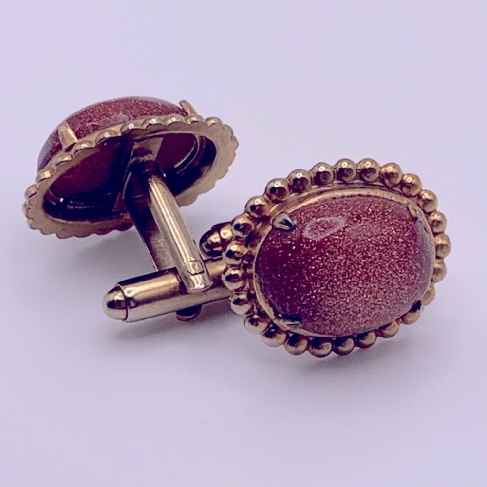 💝 Vintage Cufflinks Goldstone